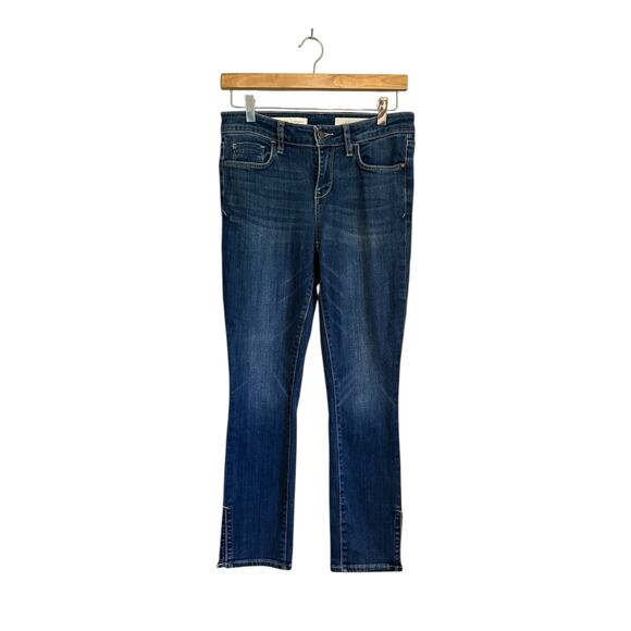 Anthropologie Pilcro Stet Mid Rise Crop Ankle Slit Medium Wash Jeans Size 28 - Picture 5 of 12